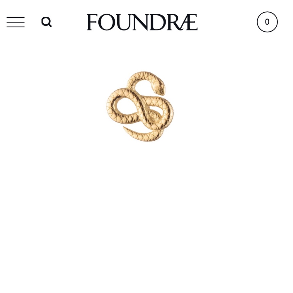 Foundrae 18k Snake Stud